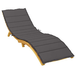 Avis VIDAXL Coussin de chaise longue - Anthracite