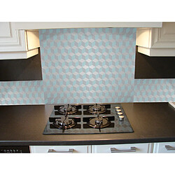 Cpm Crédence adhésive en alu Cube - L. 20 x l. 20 cm - Gris