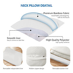Acheter Oreiller ergonomique cervical mémoire forme - 51x76x10 cm - Crème
