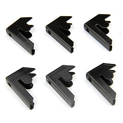 Monster Racking Connecteurs noirs pour rayonnage T-Rax - Lot de 6