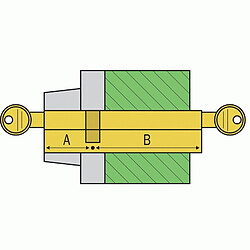 ISEO Crémone de volets à cylindre - Blanc