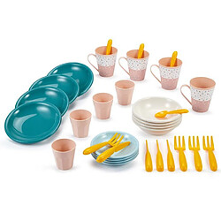 Ecoiffier service à vaisselle - Vert Service à vaisselle de dinette - en plastique - pour jeune enfant
