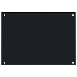 vidaXL Dosseret cuisine en verre trempé - Noir