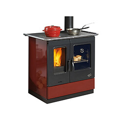 Cuisinière à bois 6.5kw rouge - 241100carmin - GODIN