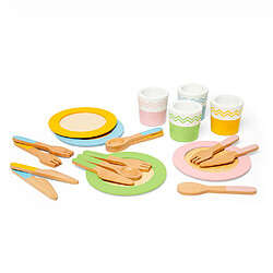 BIGJIGS TOYS Service Table Bois 20 Pièces