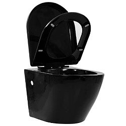 Acheter VidaXL Toilette Murale Suspendue Noire