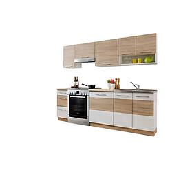 Tendance Cuisine DUSINE LAX - Bois/Blanc - 2m40