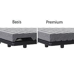 Decoshop26 Carrelage WPC 30x30 cm - Gris carrés