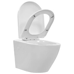 Avis vidaXL Toilette suspendue sans rebord