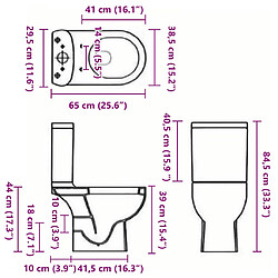 vidaXL Toilette céramique Noir pas cher