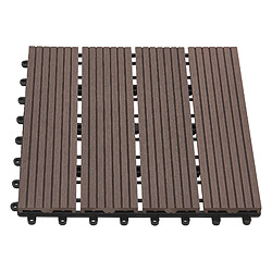 Acheter en.casa Schramberg Dalles 30x30 cm - Marron Foncé
