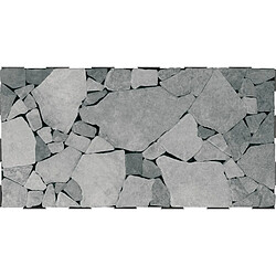 Snap & Go Dalle pierre mosaïque 30 x 60 cm - Gris clair