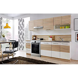 Tendance Cuisine DUSINE LAX - Bois/Blanc - 2m40