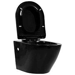 Avis VidaXL Toilette Murale Suspendue Noire