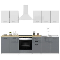 Tendance DUSINE Sanclar - Gris/Blanc laqué