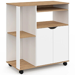 Idmarket Desserte Cosi - Blanc/Plateau Hêtre