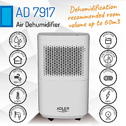 Déshumidificateur Adler AD 7917 - Blanc
