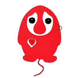 Flensted Mobiles Puffing Troll Rouge Mobile en feuille - Design rouge - Dimensions: 18 x 14 cm