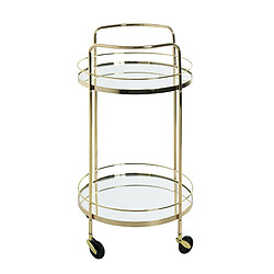 Avis Pegane Desserte métal miroir - Or