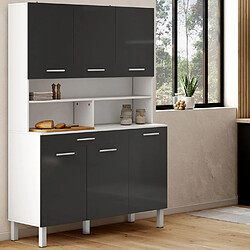Idmarket Buffet de Cuisine Cina - Blanc/Gris
