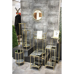 Pegane Desserte métal miroir - Or pas cher