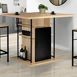 Idmarket MARKET Ilot UGO - Noir et Bois