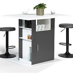 Idmarket Îlot Ugo - Bois Blanc/Gris