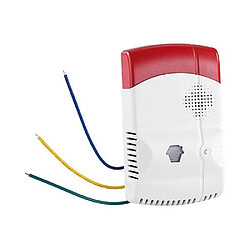 VisorTech Détecteur de gaz Détecteur de gaz - Compatible système d'alarme GSM - Alarme 70 dB - Alimentation secteur
