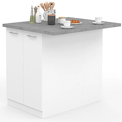 Idmarket MARKET Ilot IVO - Blanc et Béton