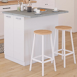 Idmarket MARKET Ilot IVO - Blanc et Béton