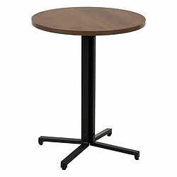 BigBuy Home Table Noir Naturel Bois MDF 60 x 60 x 75 cm