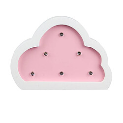 CMP Lampe en bois enfant Nuage - H. 9 cm - Rose
