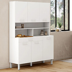 Idmarket market Buffet de Cuisine Cina - Blanc Brillant