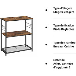Helloshop26 Meuble de Cuisine - Industriel Rustique
