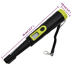 VidaXL Détecteur de Métaux Pinpointer - Noir et Jaune pas cher