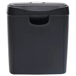 VidaXL Déchiqueteuse de papier 6 feuilles Noir