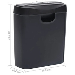 VidaXL Déchiqueteuse de papier 6 feuilles Noir pas cher