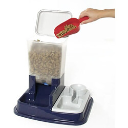 Avis Flamingo Distributeur de croquettes et d'eau Duo Max - 2,5 l - Bleu