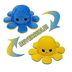 Peluche réversible lumineuse octopus - Bleu
