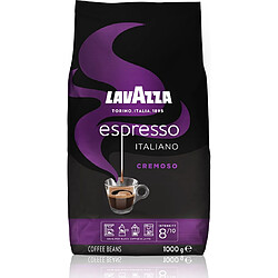 Lavazza café en grains Espresso Italiano Cremoso - 1 kg Café en grains Espresso Italiano Cremoso - Arabica/Robusta - arôme chocolaté - crème soutenue - goût doux et aromatique