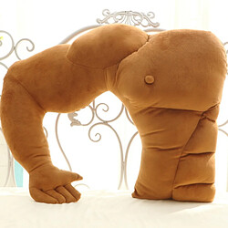 Oreiller peluche bras musclés