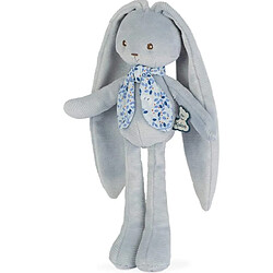 Kaloo doudou lapin Lapinoo velours - Bleu Doudou lapin en velours doux - Oreilles longues pour l’attacher - Lavable en machine - Dès la naissance - Non lumineux et sans musique