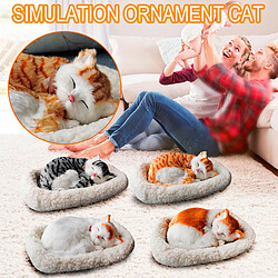 Peluche chat respirant interactif