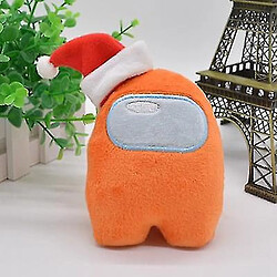 Peluche Among Us chapeau de Noël - Orange