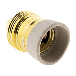 Zenitech Douille E27 en laiton, collerette porcelaine