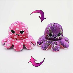 Peluche pieuvre réversible - Rose violet