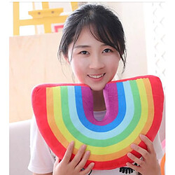 Coussin en peluche arc-en-ciel en U