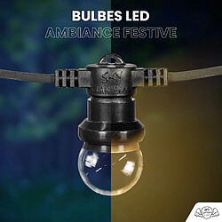 SkyLantern Guirlande Guinguette - 10M 20 Bulbes Transparents pas cher