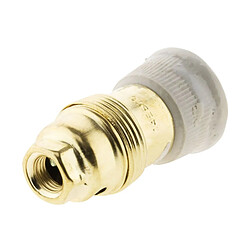 Zenitech douille E14 en laiton, bague porcelaine