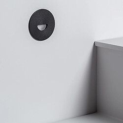 Ledkia Guell - Balise LED Extérieure Encastrable 2W Noir